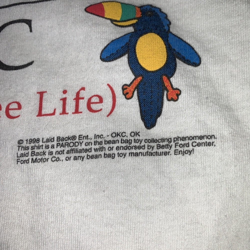 Vintage Ty Beanie Ford Clinic Baby Collectors Tee T-shirt L 1998 Excellent 90's - Picture 3 of 9